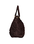 Quilted Suede Shoulder Bag, side view